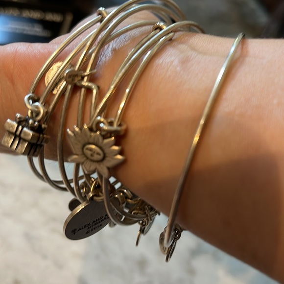 Alex and Ani (+) Energy 7 piece set. (Initial J charm) Great stacking bracelets. - Picture 8 of 12